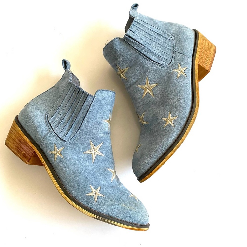 Miim Blue Star Suede booties Size 8